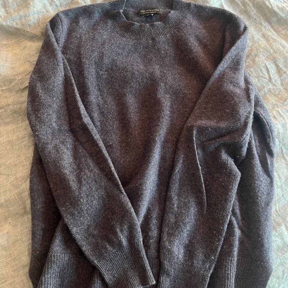 100% Cashmere Sweater - Eggplant Color
